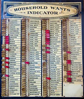 Desire Prints: Victorian kitchen tinplate shopping list