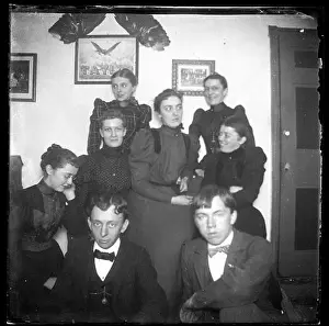 Scanned Prints: Victorian photograph of a group of family members in Fallston, Maryland