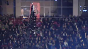 Video camera on a crane at concert