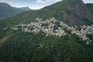 Slum Prints: Vidigal Favela at Dois Irmaos Hill (Morro Dois Irmaos) - Rio de Janeiro, Brazil