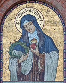 Faith Prints: VIENNA, AUSTIRA - JULI 5, 2021: The mosaic of St