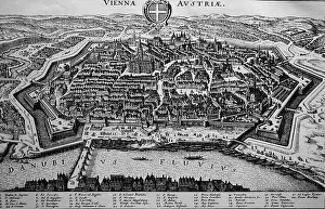 White Work Prints: Vienna, Austria, in the 17th century, historical steel engraving