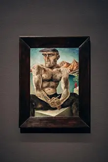 Wounded Prints: Vienna, Austria - August 6, 2024: 'The Ship's Stoker' by Otto Griebel, 1920