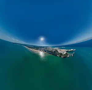 Alberobello Prints: Vieste Apulia City Sea Coastline blue in Italy Drone 360 vr