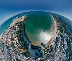 Alberobello Prints: Vieste Apulia City Sea Coastline blue in Italy Drone 360 vr