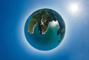 Alberobello Prints: Vieste Apulia City Sea Coastline blue in Italy Drone 360 vr