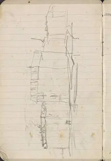 Sketching Prints: View in Amsterdam, possibly the Overtoom. Page 17 From a sketchbook with 39 sheets