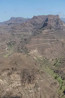 Biosphere Reserve Prints: View of the Barranco de Fataga from the Degollada de las Yeguas viewpoint
