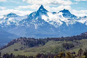 Drive Prints: View of the Beartooth mountain range from the Beartooth Highway, Montana, USA