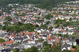 Westphalia Prints: View from the Bilstein Tower to Marsberg