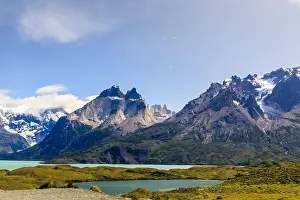Creature Prints: View of the Blue Massif across Nordenskjold Lake from the Mirador Lago Nordenskjold