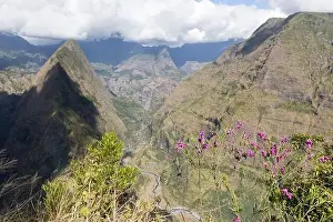 La Reunion Prints: View of Cirque de Mafate in La Reunion, France