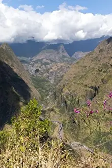 La Reunion Prints: View of Cirque de Mafate in La Reunion, France