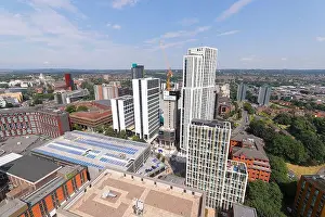 Leeds City Prints: A view of Cirrus Point building that is currently under construction in Leeds City Centre & will be the tallest