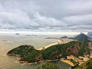 Rio De Janeiro Prints: A view of Copacabana beach from Sugarloaf mountain in Rio de Janeiro, Brazil