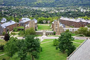 New York State Prints: The view of Cornell University campus. Ithaca. New York.USA