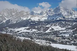 Resorts Prints: View on Cortina d'Ampezzo, Dolomites, Italy