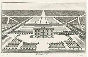 View of a country house, Friderichs Feldt (title on object), View of a country house, possibly Schloss Friedrichsfelde near Berlin