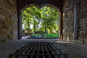Rooms Prints: View out of a crypt house at the Elias cemetery in Dresden