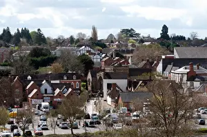 Worcestershire Prints: View of Droitwich Spa town centre, Worcestershire, England, UK