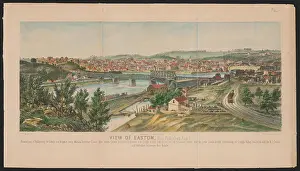 Bethlehem Prints: View of Easton, (from Phillipsburg Rock) / ambrotype of H.P. Osborn, Bethlehem