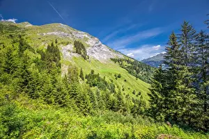 View of Elm village and Swiss mountains - Piz Segnas