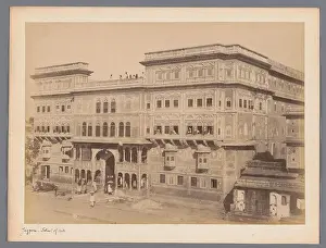 Teachers Prints: View of the façade of the Rajasthan School of Arts at Jaipur