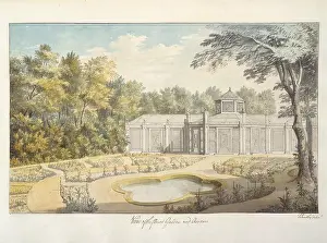 1925 Prints: View of the Flower Garden and Aviary at Kew 1925 by Sir William Chambers