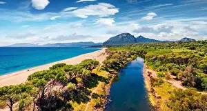 View from flying drone. Marvelous morning view of Osala Beach
