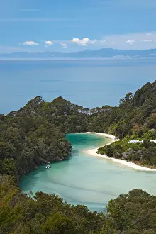 Lagoons Prints: View of Frenchman Bay from Abel Tasman Coastal Track Abel Tasman National Park Nelson Region South Island New Zealand