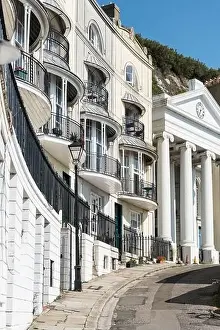 Listed Building Prints: View of the Georgian (Regency) Pelham Court on the seafront at Hastings