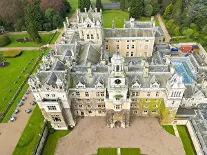 Top Down View Prints: Top down view of a grand hall now turned into a premier hotel
