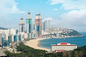 Haeundae Prints: View of Haeundae beach in Busan