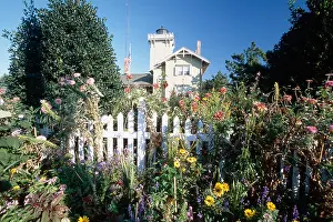 New Jersey Prints: View of the Hereford Inlet Lighthouse with the English Garden