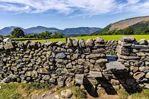 Castlerigg Stone Circle Prints: View of hills around Keswick in Lake District