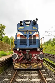 Halt Prints: Front view of Indian railways locomotive class WDM-3A from Vatva shed