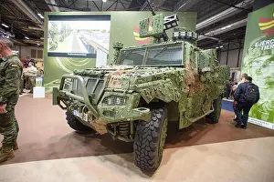 Armored Prints: View of the International Defense and Security Fair (FEINDEF) at IFEMA in Madrid