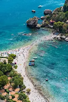 Mediterranean Sea Prints: Top view of Isola Bella Nature Reserve