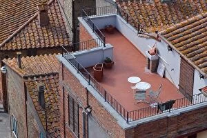 City Collection: Top view of an italian house balcony between houses