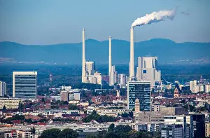 Residential Buildings Prints: View over Karlsruhe, inner city