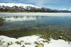 View of Lake Campotosto, L'Aquila, Abruzzo, Italy, Europe