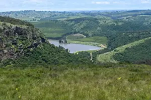 Kwazulu Natal Prints: View at lake Eland on Oribi gorge near Port Shepstone in South Africa