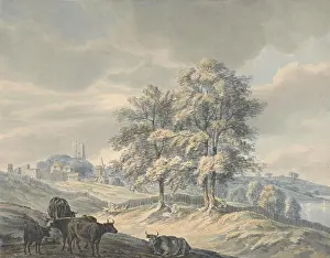 Cream Wove Paper Prints: View looking towards St. Margaret's, Rochester, Kent by John Cleveley the Younger