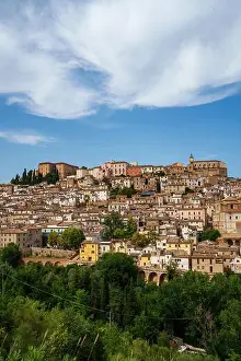 View of Loreto Aprutino, historic town in Pescara province, Abruzzo, Italy