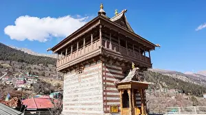 Himalayan Prints: View of Maa Chandika Devi ji Kila Temple, Kalpa, Kinnaur, Himachal Pradesh, India