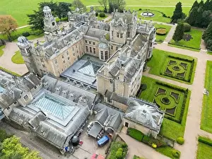Top Down View Prints: Top down view of magnificent 18th century hall now used as a premier hotel