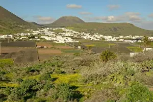 Green Hill House Prints: View of Maguez at Lanzarote on Canary island in Spain