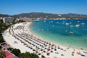 Tanning Prints: View over the main beach at Palmanova