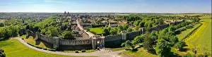 Battlements Prints: view of the medieval city of Provins in Seine et Marne in France which belongs to the unesco world heritage