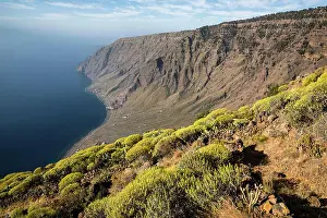 Natural Preserve Prints: View from Mirador de Isora viewpoint on Las Playas bay with El Hierro hotel